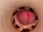 Preview 1 of 7 days without Cumming, FINALLY getting to fuck and fill up my fleshlight