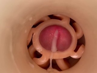 7 days without Cumming, FINALLY getting to fuck and fill up my fleshlight