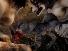 Werewolves Enjoy Their Catgirl - Screenshot 14 of 16 - Hentai