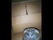 Preview 4 of Huge slow-motion cumshot from inside a box