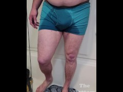 I stand over the dirt until I piss myself, twice. Then I went inside, and pissed again. POV