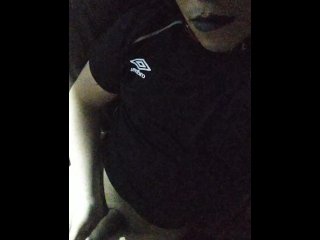 Goth Femboy plays with his dick for you