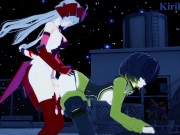 Preview 4 of Leiur Darâhim and Chris Yukine have intense futanari sex on a rooftop at night. - Symphogear Hentai