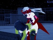 Preview 6 of Leiur Darâhim and Chris Yukine have intense futanari sex on a rooftop at night. - Symphogear Hentai