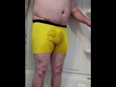 I'm stuck between two ladders and I have to pee.