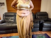 Preview 1 of Sexy Indian Wife’s Stunning Saree Striptease
