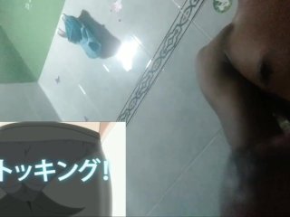 Eyaculacion bien rica en el baño 