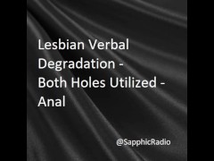 Lesbian Dirtytalk Degradation Audio - Both holes utilized - ANAL [F4F]