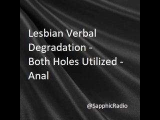 Lesbian Dirtytalk Degradation_Audio - Both Holes Utilized - ANAL [F4F]