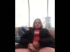 Bong toke quick and smoke & playtime with vibrator