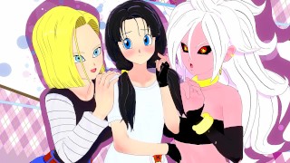 Videl Android 18 Android 21 DRAGON BALL SUPER ANIME HENTAI 3D COMPILATION