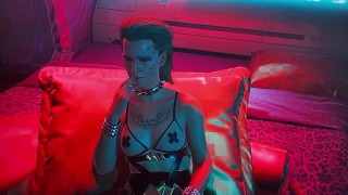 Big Titty Fucks Meredith Stout With A Cyberpunk 2077 Lesbian