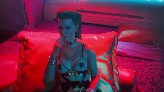 Big Titty CyberPunk 2077 Lesbian Fucks Meredith Stout!