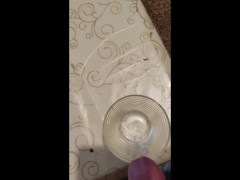 DADDY CUMSHOT INSIDE GLASS TO LET YOU DRINK IT