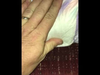 Wifey Peeing in her Diaper after Giving me a Blowjob