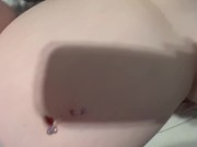 Preview 1 of Beautiful pregnant teen loves to cum hard , vibrator clit orgasm , doggy style , moaning asmr , asmr