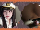 A cute Japanese girl attacks me on Halloween dressed as a police officer.