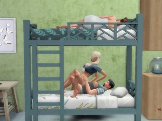 Stepdad Fuck His_Stepdaughter on Bunk Bed