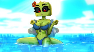 Minecraft Horny Craft Part 15 Swimsuit Creeper By