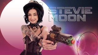 Exxxtra Small - Cute Steampunk girl Stevie Moon geeft knapperd een slordige pijpbeurt en laat hem haar neuken