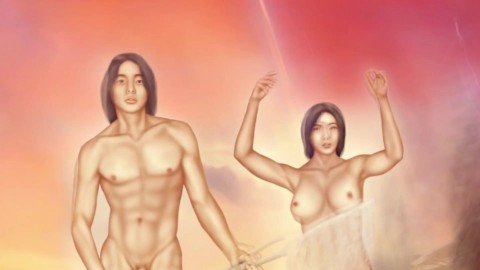 Surrender - Sci-fi Illustration on Male & Female Nudity