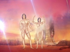 Surrender - Sci-fi Illustration on Male & Female Nudity