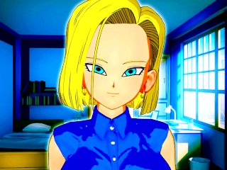 pov, dragon ball super, android 18, c18 hentai