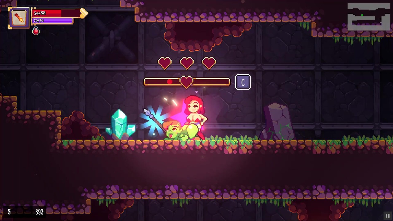 Scarlet Maiden [ Hentai game PornPlay ] Ep.1 Starpon lesbian fun with  naughty goblin