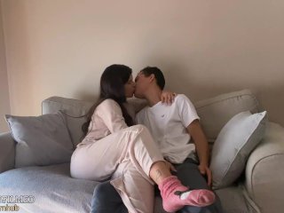 parents not home, 60fps, creampie, passionate real sex