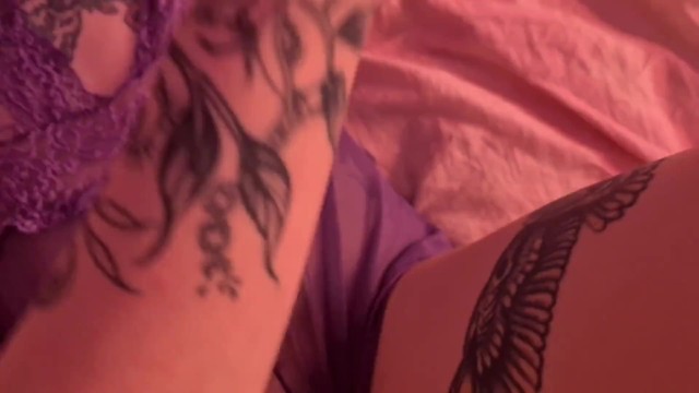 Tattooed Lesbians Strap on Fuck - Eva Ray