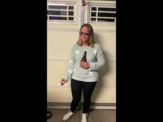 Mel Luvs Smoking in the garage. PAWG MILF in yoga pants LUVS to smoke.