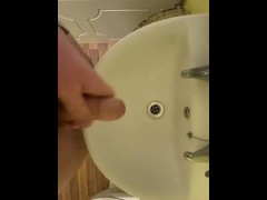 POV Wanking In A Sink