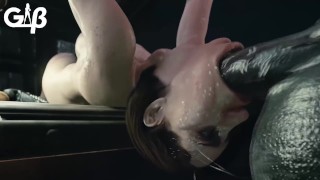 Jill Valentine baisée par une bite monstrueuse