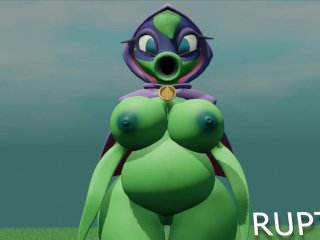 giantess growth, breast expansion, animation, inflation