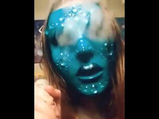 fetish, mask, exhale, vertical video