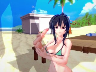 anime hentai, akeno himejima, parody, point of view