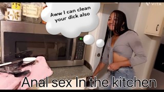 Sex In The Kitchen With A Petite Ebony Wife Who Has Never Received A Fuck In The A Before