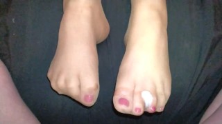 Fucking My Wife's Sexy Pantyhose Feet 