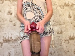 Petite Stepsister Rubbing her Pussy by Huge Bed Post - Screenshot 1 of 16 - Toystest