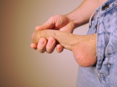 My cock growing, using pre cum as lube ;)