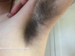 BURYING DILDO IN VERY HAIRY HUNGRY PUSSY - JUNGLE ARMPITS AND ASS