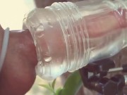 Preview 5 of Warm morning outdoors milking my swollen cock with my fleshlight
