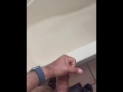 Preview 1 of Horny Guy with Rock Hard Cock Peeing and Cumming!
