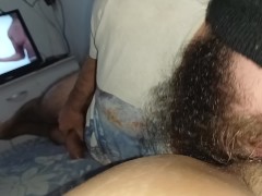 Video 12 insane orgasms in his mouth watching anal dp in porn he cum together so horny🍆🍆🍑🤤💦🥛