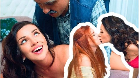 College girl cheating with his boyfriends grandpa on the party!