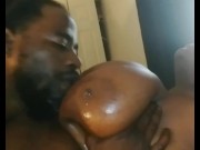 Preview 4 of GORILLA PUNCHER TURNS INTO NEW BORN BABY ON BIG SOFT LACTATING TITTIES SUCKING FOR MILK!!!!!!!!