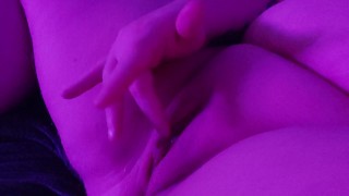 Playing with my cum from clit orgasm