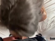 Preview 4 of Daddys Slut gets a Giant Hotel Facial after Sloppy Blowjob