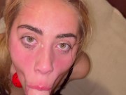 Preview 2 of Cumshot after rough face fuck & deep throat : DEEPTHROAT FACEFUCK FULL VIDEO ON ONLYFANS P0rnellia