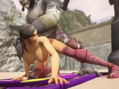 Sex with a Werewolf at the beach | Warcraft Porn Parody